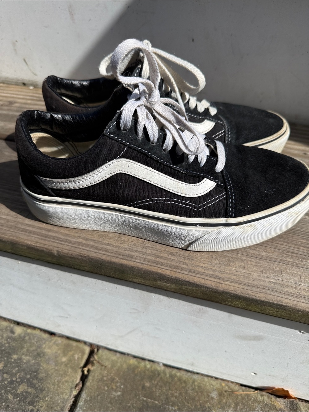 Vans Black and White Kids Old Skool Sneakers